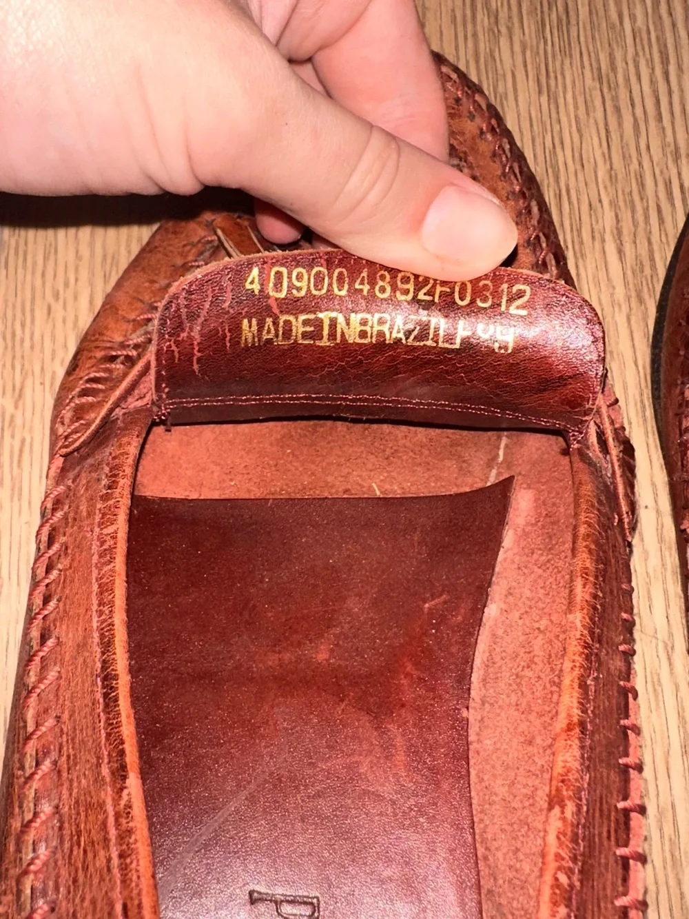 Mario DeGerard Leather Woven Penny Loafers - Brown